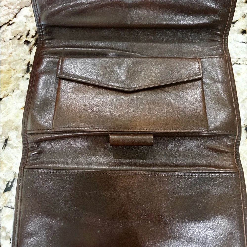 Dior Monogram Checkbook wallet in Brown